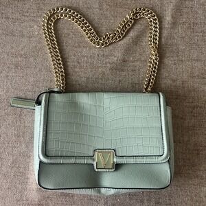 Victoria's Secret Limited Ed. Medium Cross Body Shoulder Faux Leather Bag Green